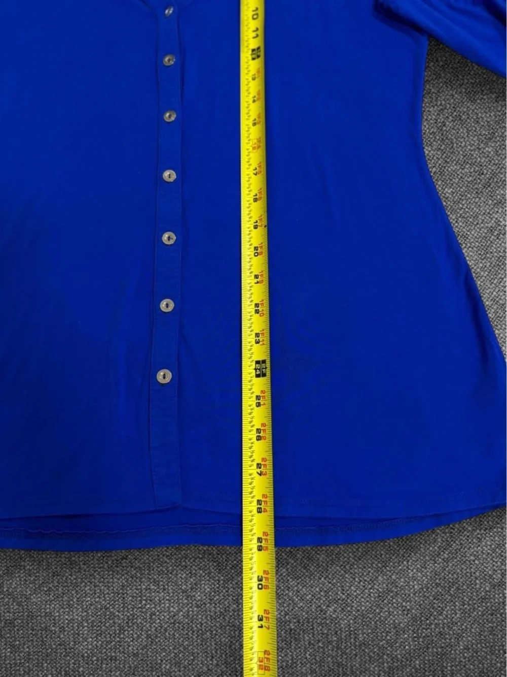 2B Bebe Blue Cold Shoulder Button Front Blouse - Picture 7 of 8